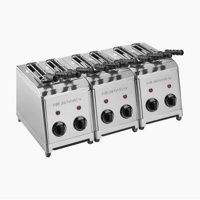 MILANTOAST Edelstahl-Toaster mit 6 Zangen, 220–240 V, 50/60 Hz, 3,66 kW